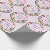 Op maat gemaakte prinses fee dochters verjaardag f cadeaupapier (Hoek)