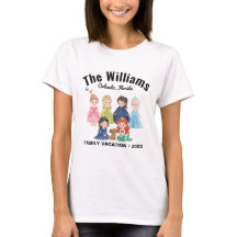 Op maat gemaakte prinsessen familie vakantie shirt