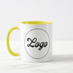 Op maat gemaakte promotionele GELE Combo Logo Mok