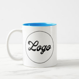 Op maat gemaakte promotionele LICHTBLAUWE Tweetoni Tweekleurige Koffiemok