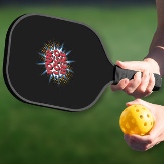Op maat gemaakte promotionele zwarte logo pickleball paddle