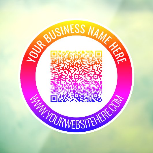 Op maat gemaakte QR-code en tekst Uw bedrijfsraams Raamsticker (Vel 3)