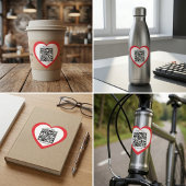 Op maat gemaakte QR-code sticker in de vorm van ee