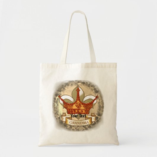 Op maat gemaakte Queen Grandma tote tas (Voorkant)
