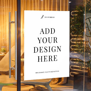 Op maat gemaakte raamdecaldruk 18x24" vinyl borden raamsticker