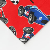 Op maat gemaakte raceauto fleece deken (Hoek)