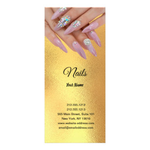 Op maat gemaakte rackkaart voor nagelzaak reclamekaart