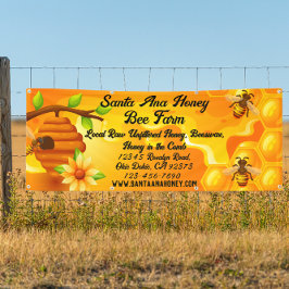 Op maat gemaakte rauwe honing te koop boerderij be spandoek
