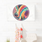 Op maat gemaakte Regenboog Fantasy Koepel Banner (Insitu)