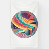 Op maat gemaakte Regenboog Fantasy Koepel Banner (Verticaal)