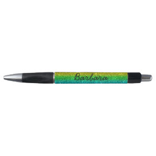 Op maat gemaakte regenboog glitter pen
