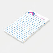 Op maat gemaakte regenboogvlag voor biseksuele tro post-it® notes (Schuin)