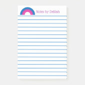 Op maat gemaakte regenboogvlag voor biseksuele tro post-it® notes (Voorkant)
