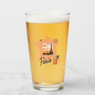 Op maat gemaakte reis thema Parijs drinkglas Glas