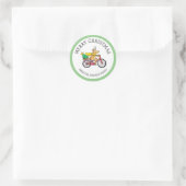 Op maat gemaakte rendier Kerst Ronde Sticker (Tas)