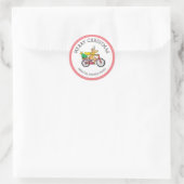 Op maat gemaakte rendier Kerstmis Ronde Sticker (Tas)