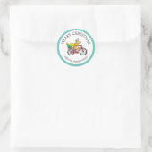 Op maat gemaakte rendier Kerstmis Ronde Sticker (Tas)