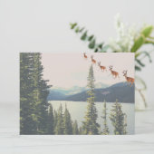 Op maat gemaakte rendierkunst voor een winters lan feestdagenkaart (Staand voorkant)