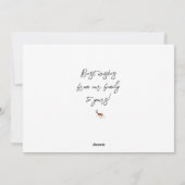 Op maat gemaakte rendierkunst voor een winters lan feestdagenkaart (Achterkant)