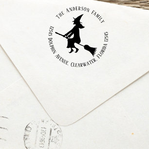 Op maat gemaakte retouradresstempel voor Halloween Zelfinktende Stempel