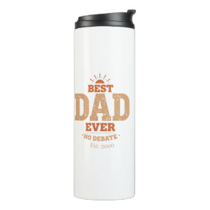 Op maat gemaakte Retro Beste Papa Ooit Thermosbeker