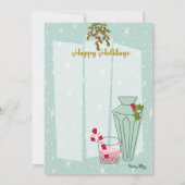 Op maat gemaakte retro feestelijke cocktailparty u kaart (Achterkant)