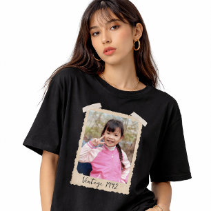 Op maat gemaakte retro fotoshirt, op maat gemaakte t-shirt