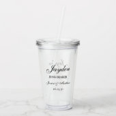 Op maat gemaakte Ring Bearer-script Acryl Drinkbeker (Achterkant)