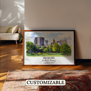 Op maat gemaakte Rochester muurkunst, Minnesota Po Poster
