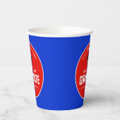 Op maat gemaakte rode en blauwe Afstuderen papiere Papieren Bekers (Links)