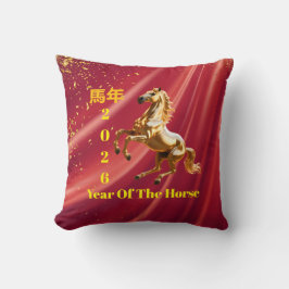 Op maat gemaakte rode en gouden feestelijke Chines Kussen