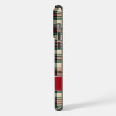 Op maat gemaakte rode geruite kerst telefoonhoes iPhone hoesje (Linkerkant)