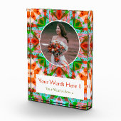 Op maat gemaakte rode groene kerstster bruiloft pa fotoblokken (Rechts)