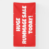 Op maat gemaakte rode rommelmarkt banner (Verticaal)