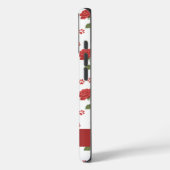 Op maat gemaakte rode rozen en pootafdruk bloemstu Case-Mate iPhone case (Achterkant / Links)
