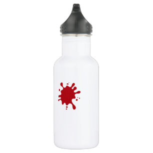Op maat gemaakte rode spatwaterfles 18 oz waterfles 