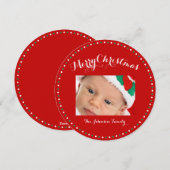 Op maat gemaakte rode witte groene kerstkaarten feestdagenkaart (Voorkant / Achterkant)