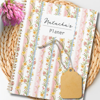 Op maat gemaakte romantische bloem trendy vintage planner