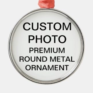 Op maat gemaakte ronde kerstboomornament van 2" metalen ornament
