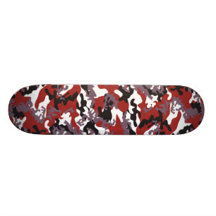 Op maat gemaakte rood camouflage-skateboard skateboard