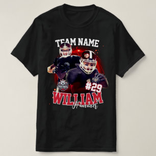 Op maat gemaakte rood-zwarte voetbalspeler met twe t-shirt