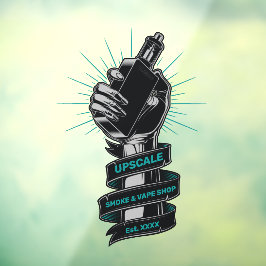 Op maat gemaakte rook- en vapewinkel Kleine ondern Raamsticker