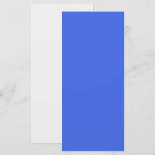 Op maat gemaakte Royal Blauw & Wit Plat Menu (Voorkant / Achterkant)