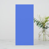 Op maat gemaakte Royal Blauw & Wit Plat Menu (Staand voorkant)