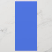 Op maat gemaakte Royal Blauw & Wit Plat Menu (Voorkant)