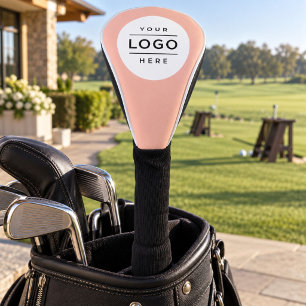 Op maat gemaakte Roze Business Logo Merk Driver Golfheadcover