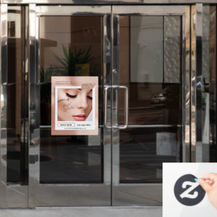 Op maat gemaakte Roze Elegante Esthetische Wimper Raamsticker