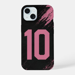 Op maat gemaakte roze en zwarte telefoonhoes met n iPhone 15 case