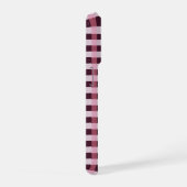 Op maat gemaakte roze geruite monogram telefoonhoe iPhone hoesje (Rechterkant)