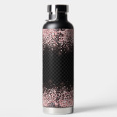 Op maat gemaakte roze glinster rand waterfles (Rechts)